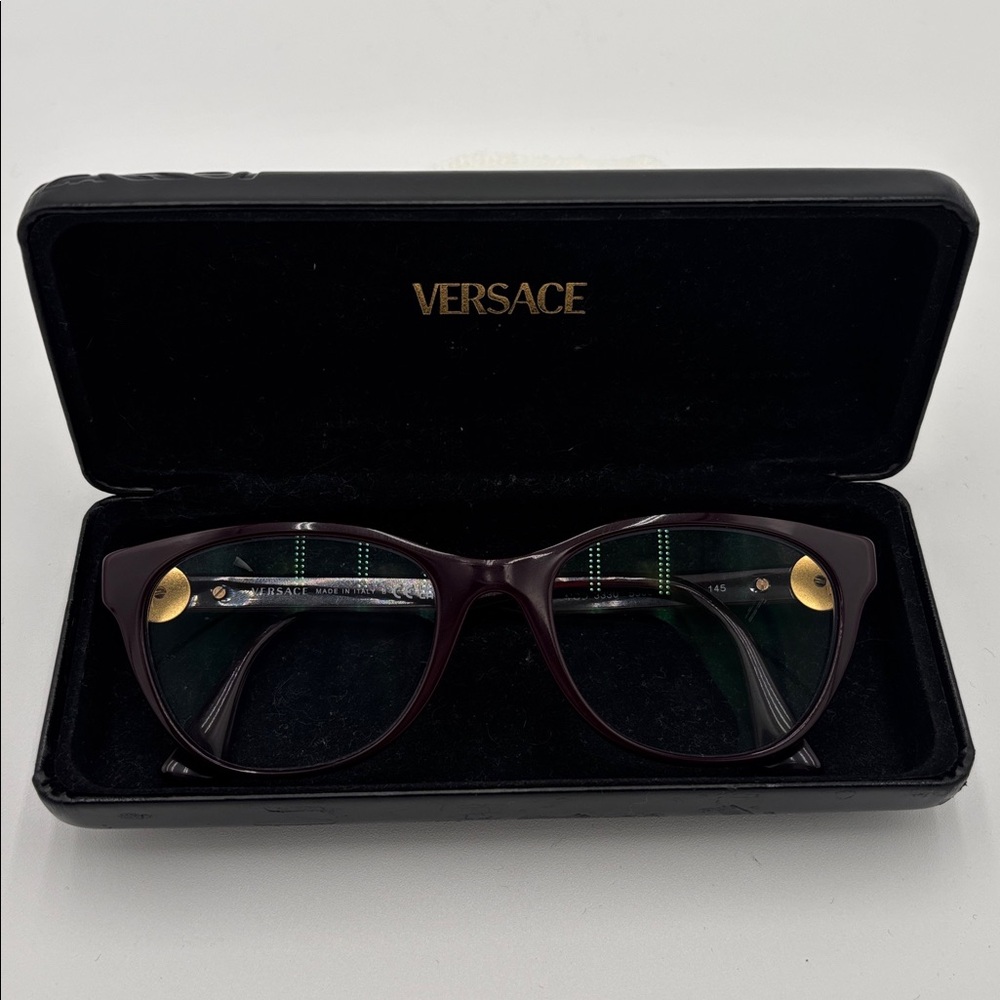 Versace MOD 3330 5386 Burgundy Medusa Eyeglass Frames 53-19-145 Made in Italy